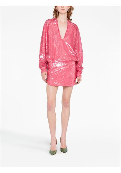 Light pink Gael sequin-embellished minidress - women THE ATTICO | 237WCA235E081315